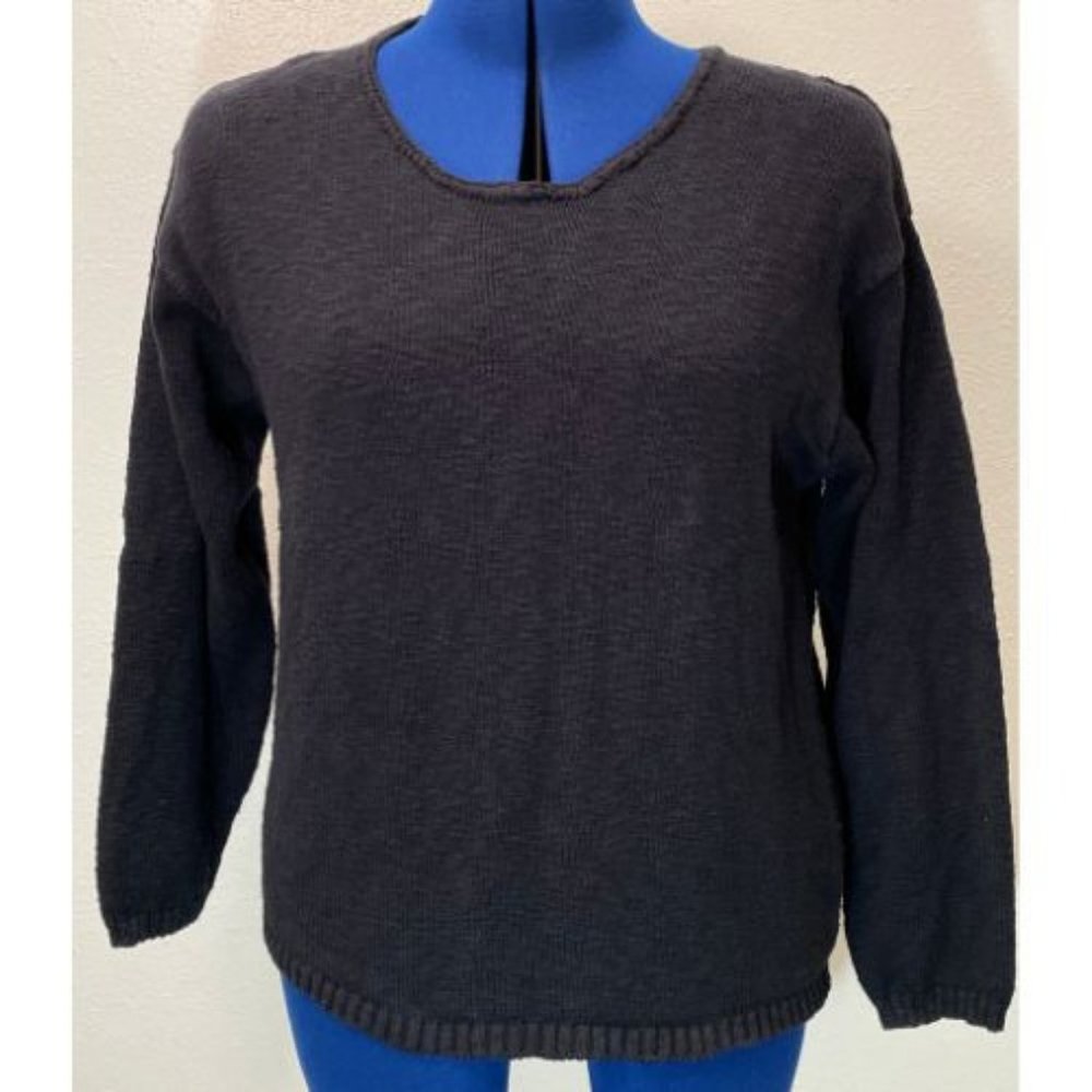 Lulu-B Black Cotton Long Sleeved Sweater - Size L/XL
